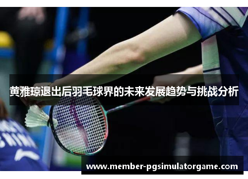 黄雅琼退出后羽毛球界的未来发展趋势与挑战分析